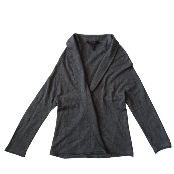 BCBGMaxAzria Grey Long Sleeve Lightweight Wool Blend Cardigan Women's Medium - Picture 1 of 10